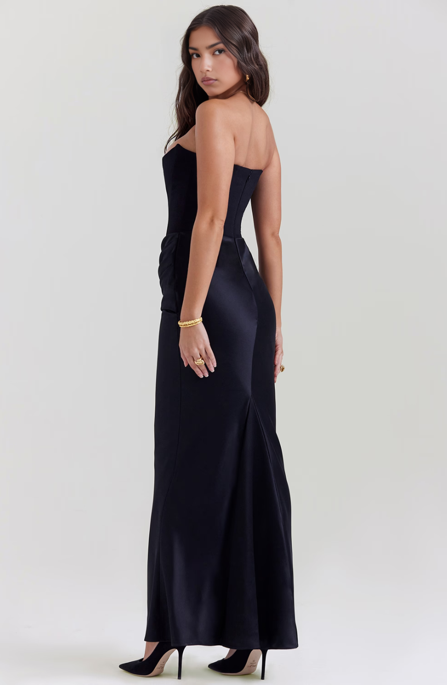 Noir Sculpt Gown Maxi Dress