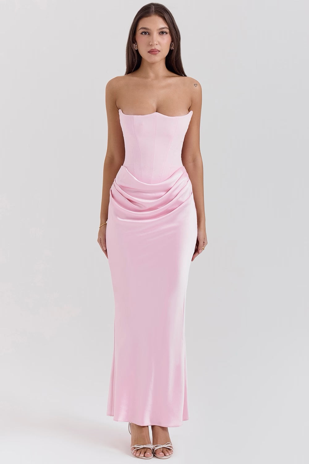 Noir Sculpt Gown Maxi Dress