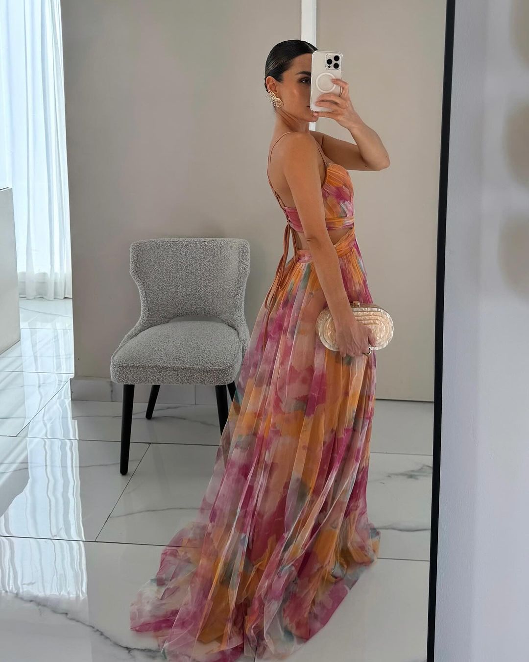 Aurora Watercolor Tulle Gown
