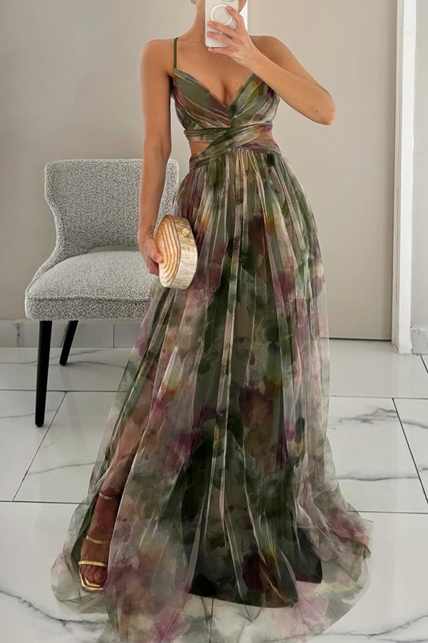 Aurora Watercolor Tulle Gown