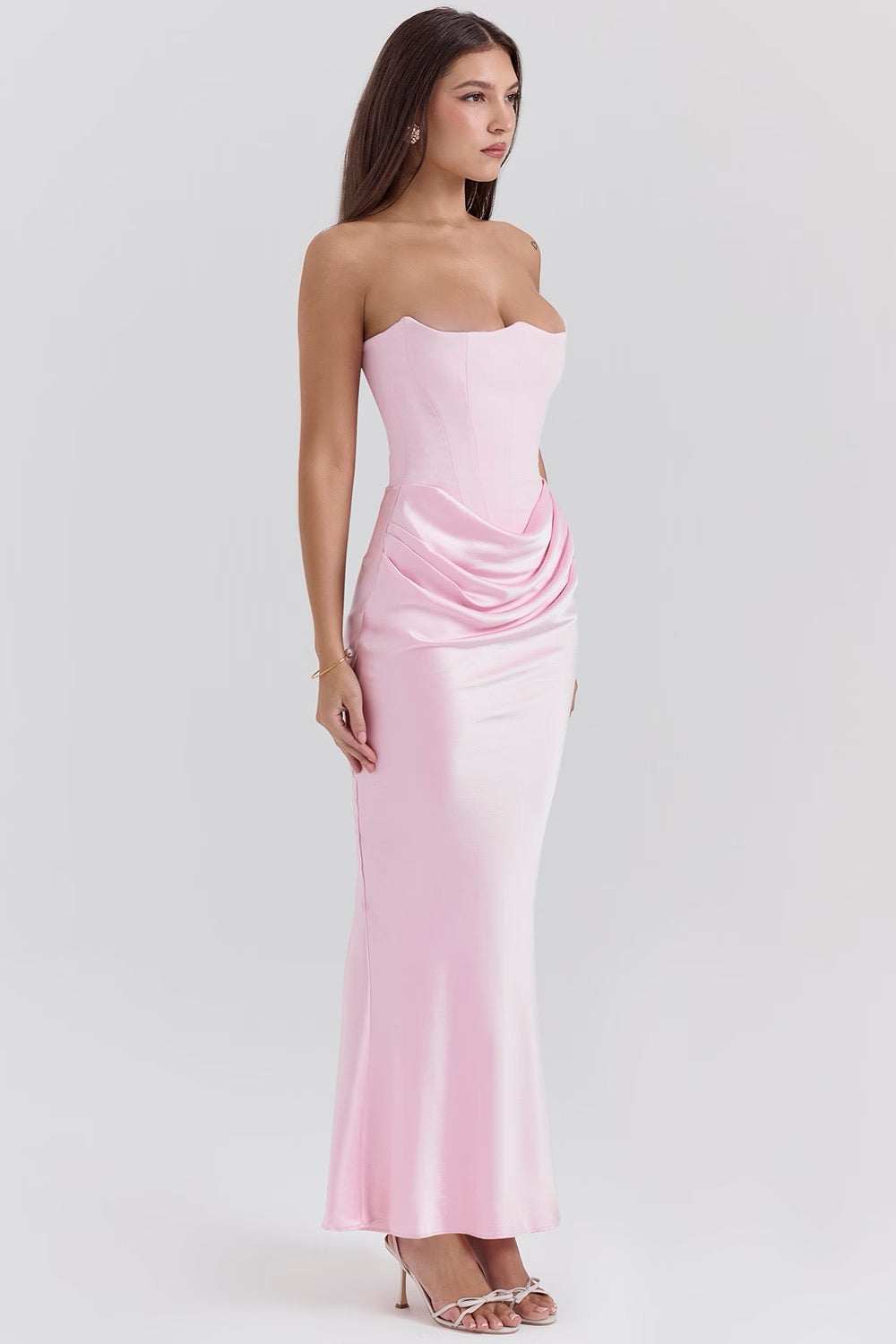 Noir Sculpt Gown Maxi Dress