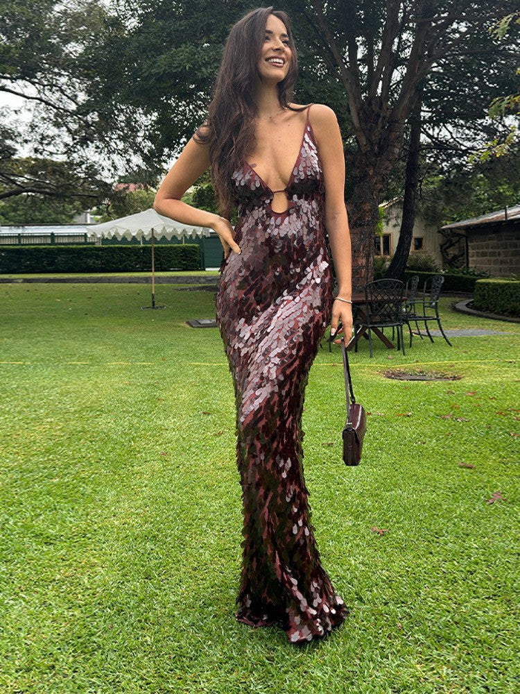Sienna Sequin Slip Gown
