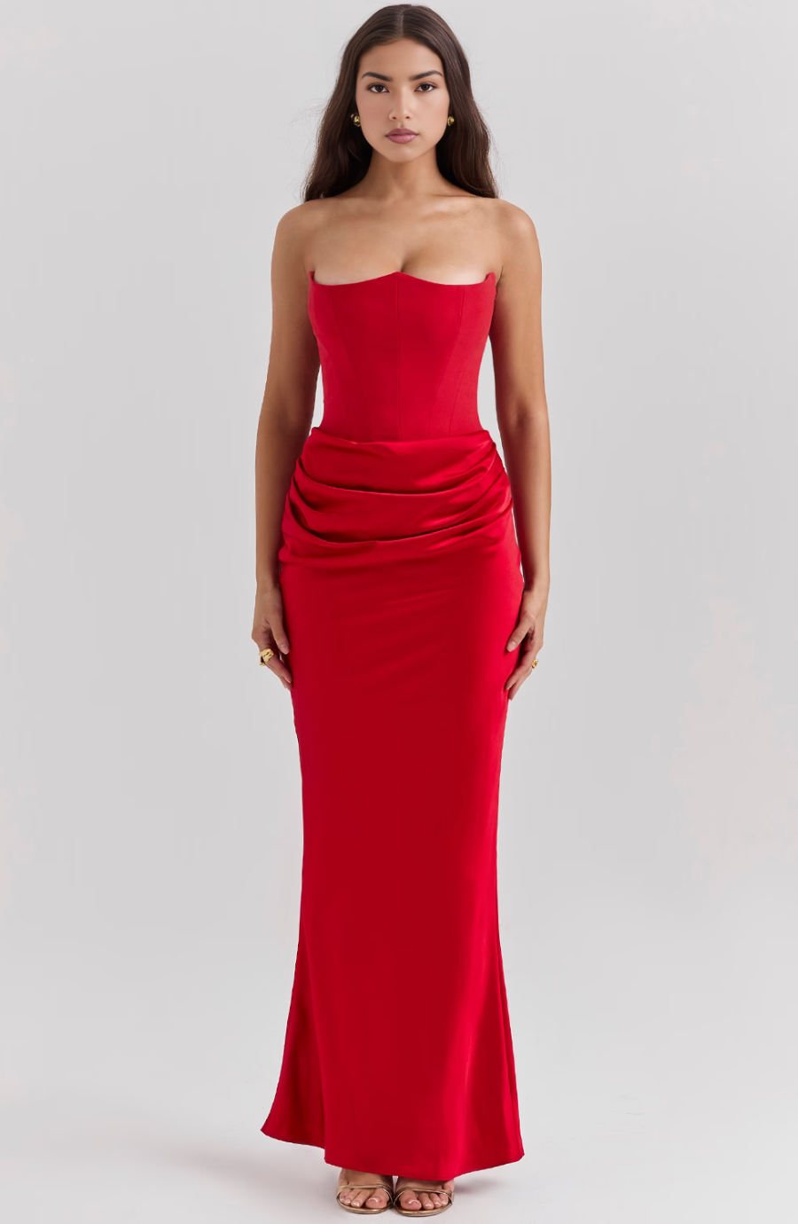 Noir Sculpt Gown Maxi Dress