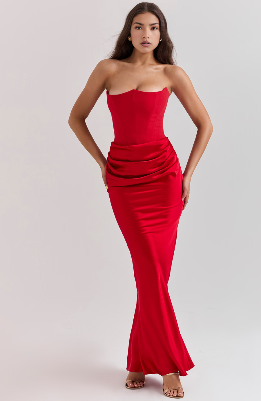 Noir Sculpt Gown Maxi Dress