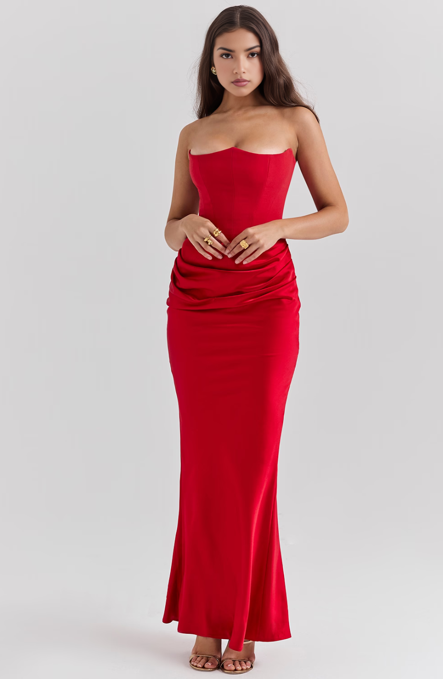 Noir Sculpt Gown Maxi Dress