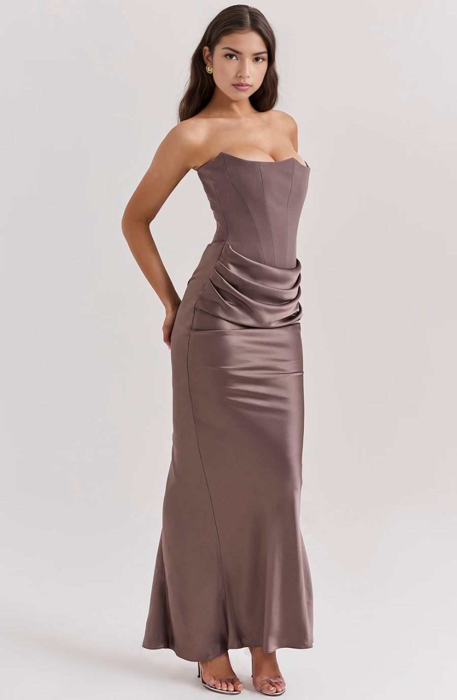 Noir Sculpt Gown Maxi Dress
