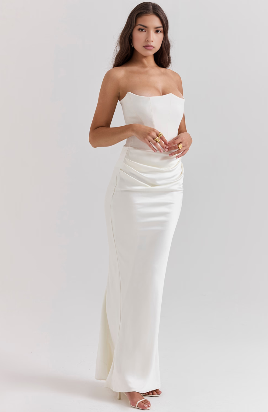 Noir Sculpt Gown Maxi Dress