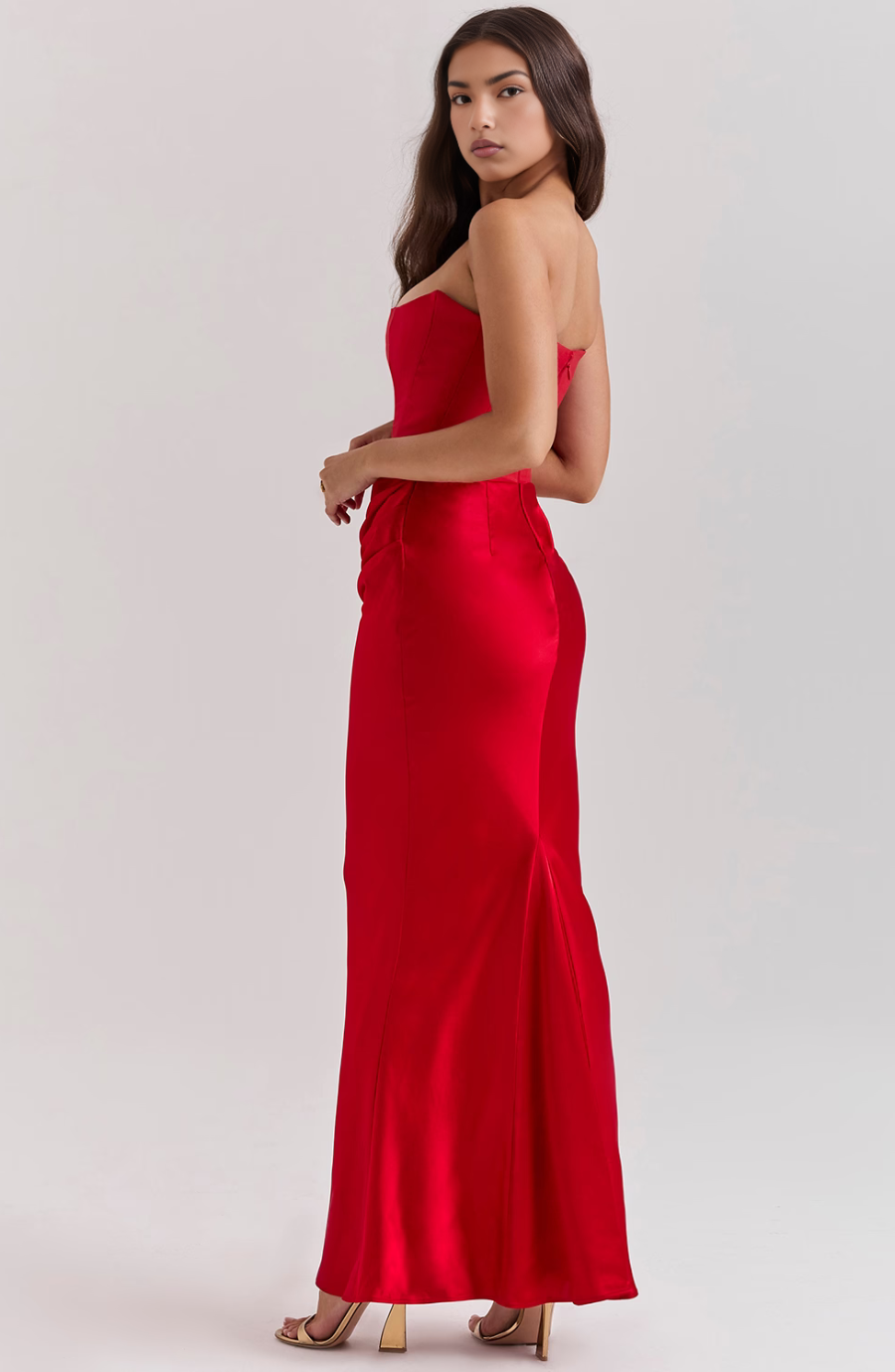 Noir Sculpt Gown Maxi Dress