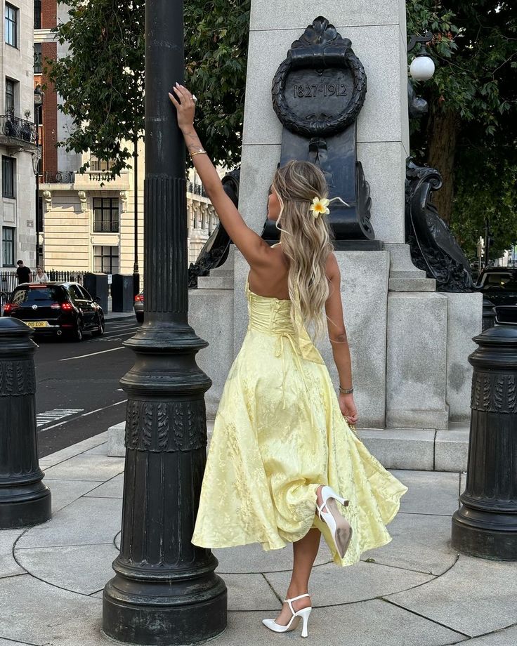 Solène Jacquard Halter Midi Dress