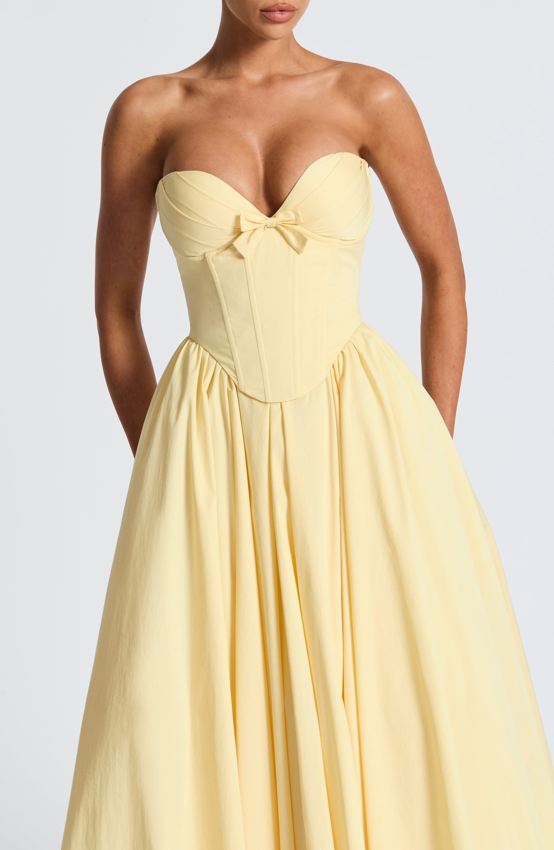 Amaline Dress Midi Dress - Yellow Butter