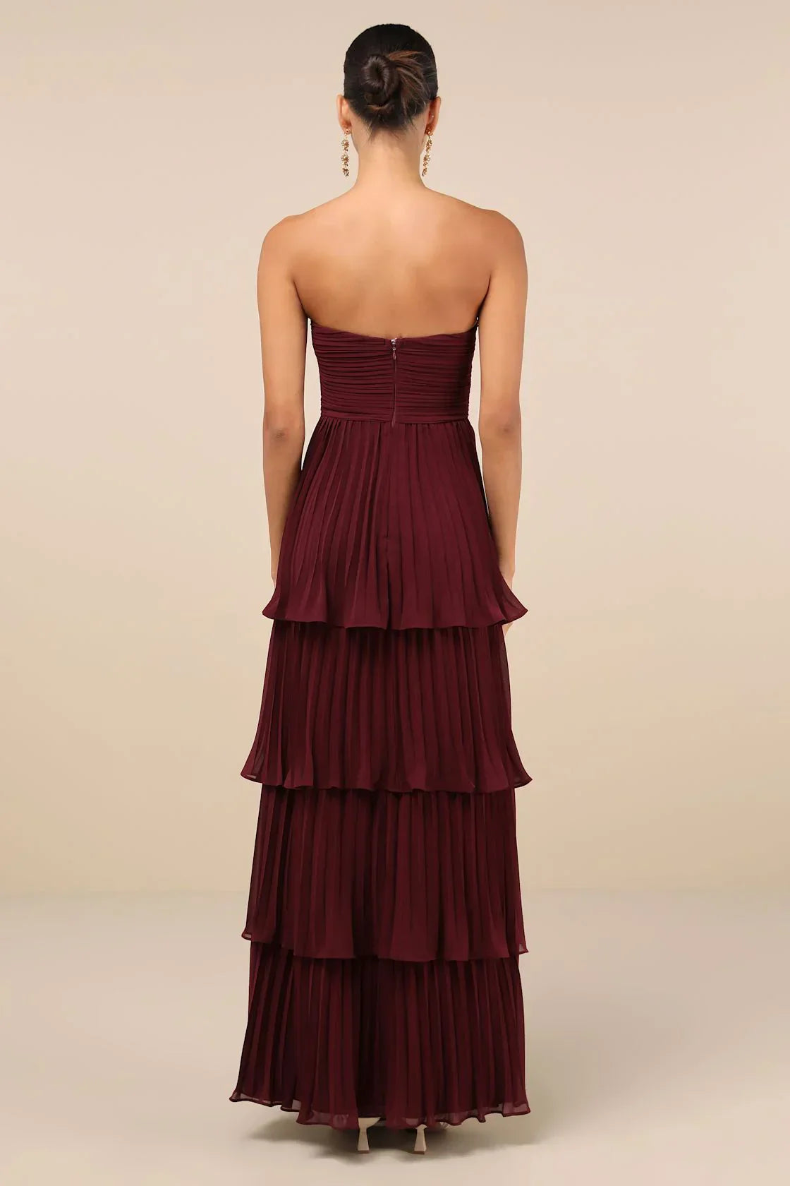 Plum Strapless Maxi Dress