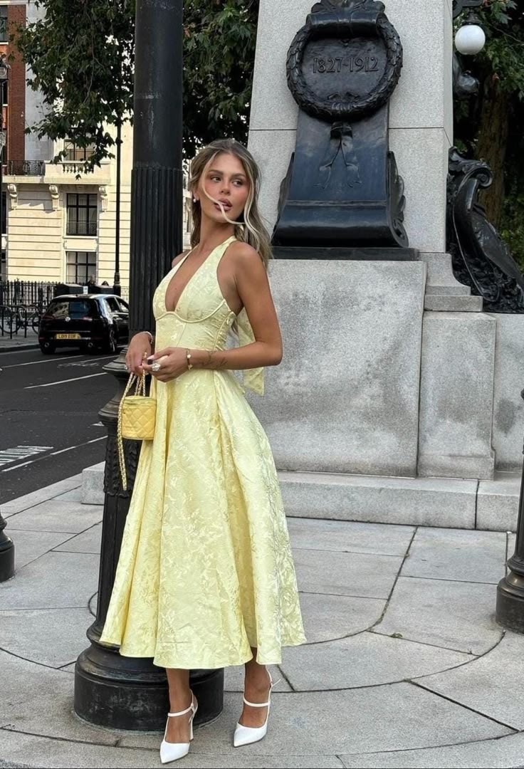 Solène Jacquard Halter Midi Dress