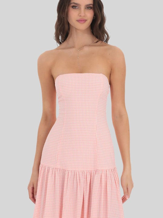 Pink Plaid Dress