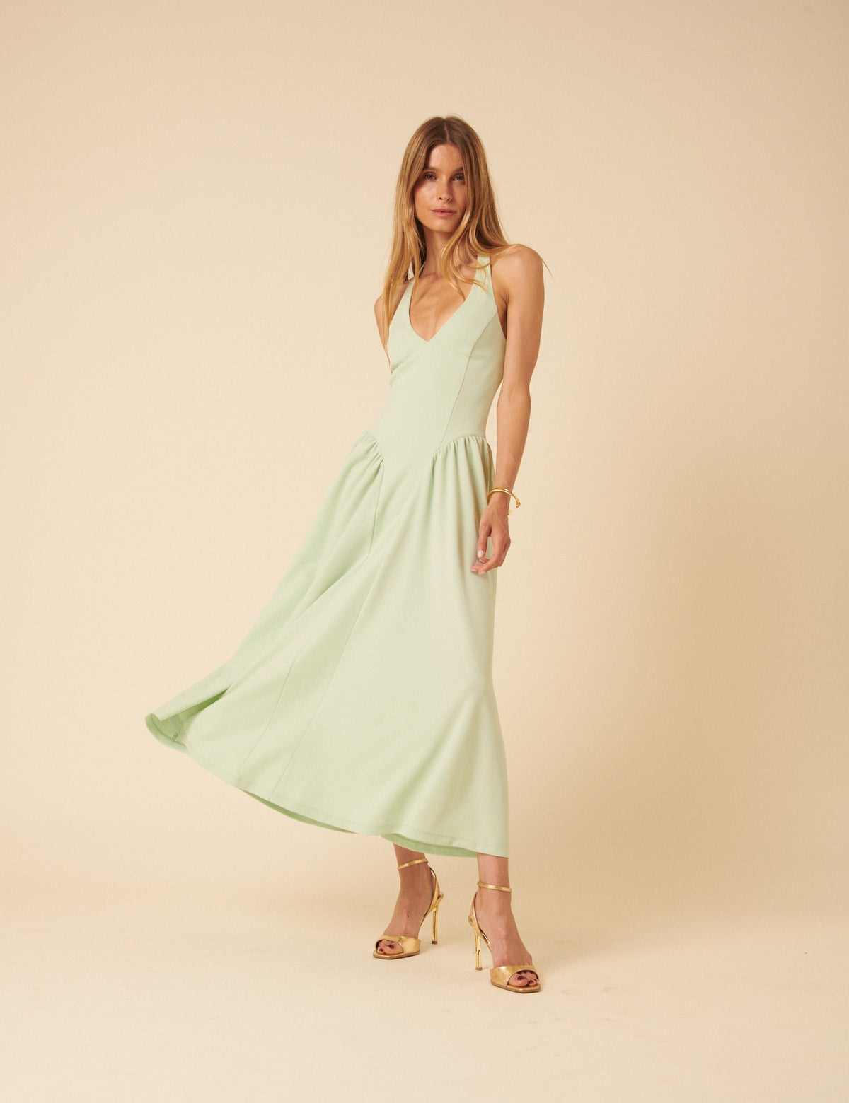 Solare Midi Dress - Green