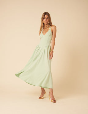 Solare Midi Dress - Green