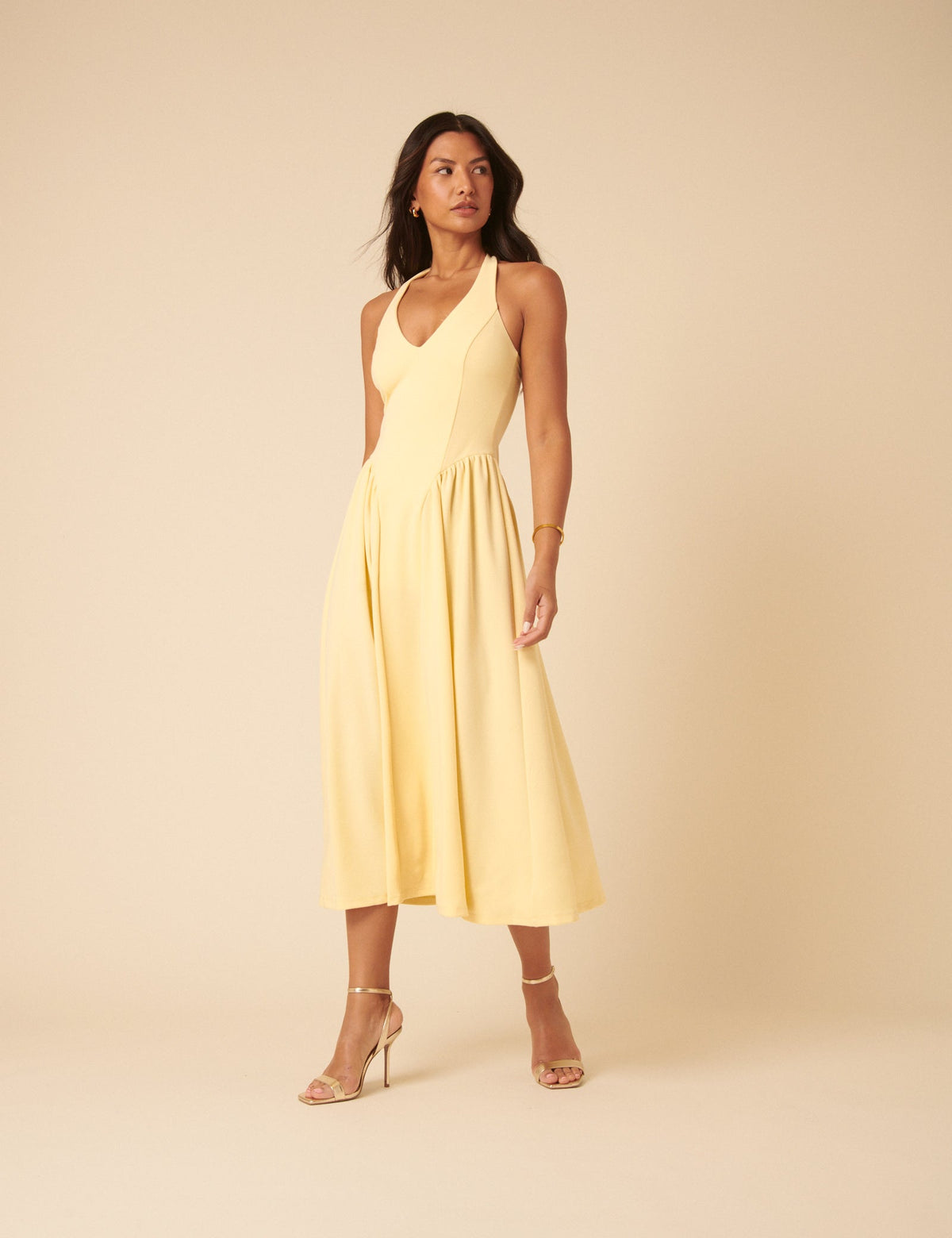 Solare Midi Dress - Yellow