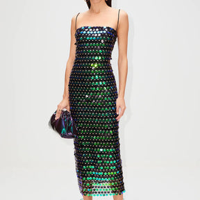 Rio Sunset Sequin Dress - Pink