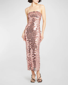 Rio Sunset Sequin Dress - Pink