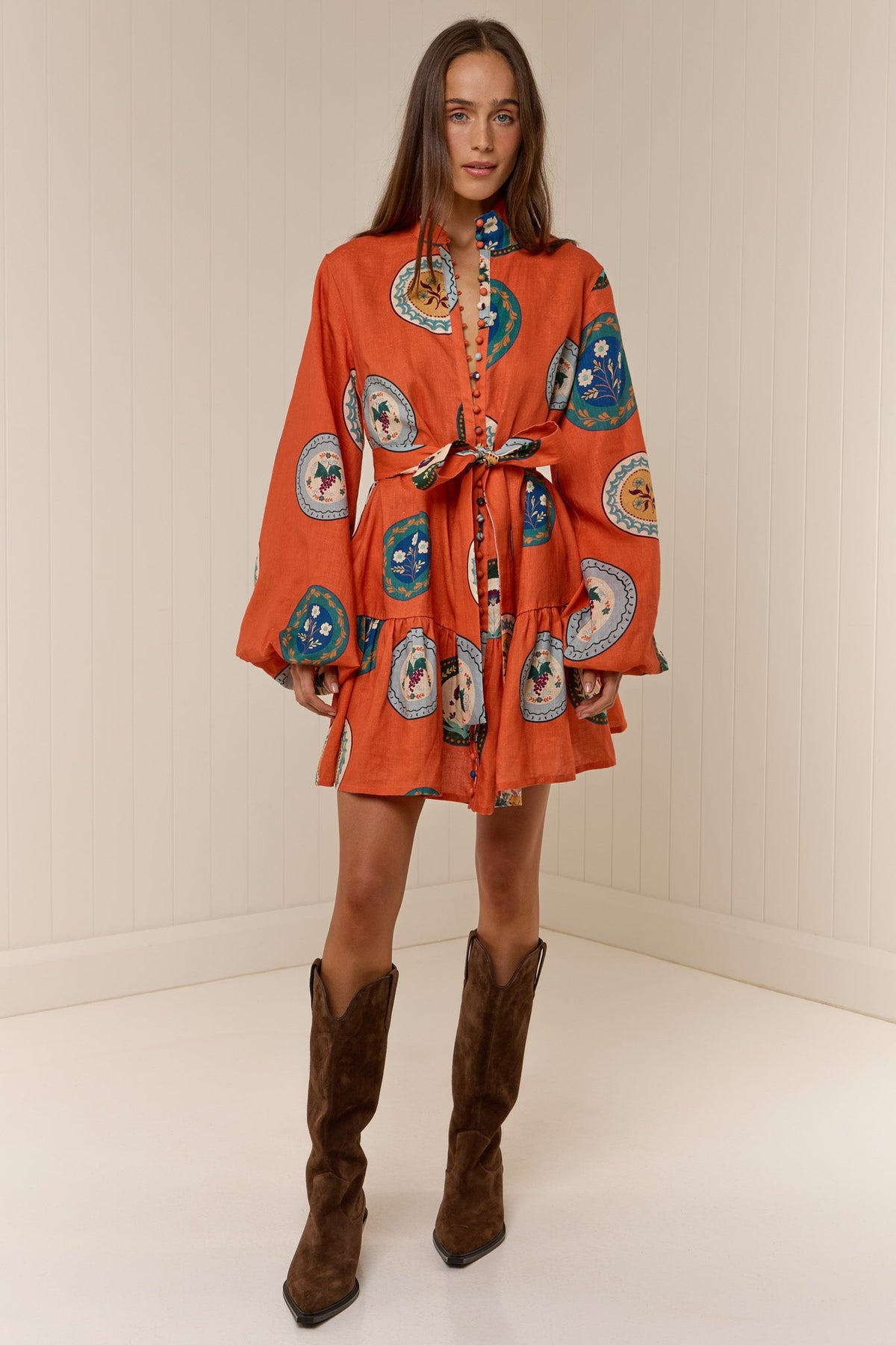 Serena Terracotta Dress