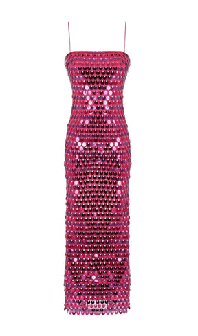 Rio Sunset Sequin Dress - Pink